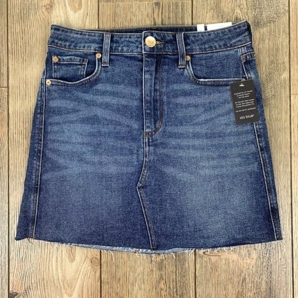SOLD! STS Blue Emily Raw Hem Denim Mini Skirt - Picture 2 of 9